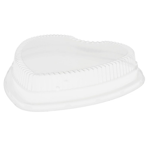 Lid Dome Large (LG) 9.875X9.469X1.5 IN 1 Compartment OPS Clear Heart For Pan 100/Case