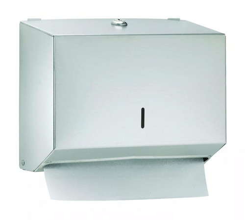 Tumbler Paper Towel Dispenser Stainless Steel Surface Mount Satin Lockable 1/Each
