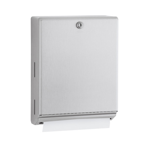 Paper Towel Dispenser Stainless Steel Surface Mount Satin 1/Each