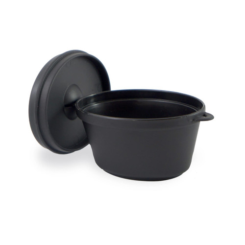 Bakery Pan & Lid Combo 2.5 OZ 2.1X2.75X1.5 IN Plastic Black Freezer Safe 10 Count/Pack 20 Packs/Case 200 Count/Case