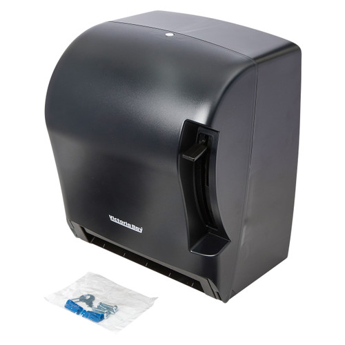 Victoria Bay Paper Towel Dispenser 9.61X11.88X13.71 IN Plastic Black Translucent 1-Roll Push Lever 1/Case