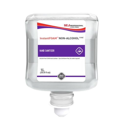 InstantFOAM Hand Sanitizer Foam 1 L Unscented Fragrance Free Clear Alcohol Free 6/Case
