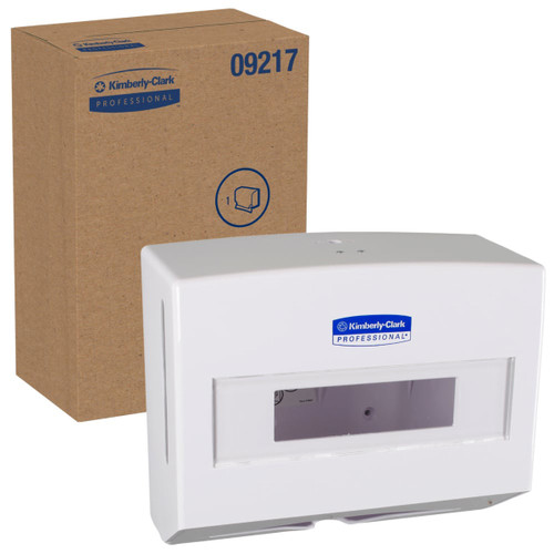 Kimberly-Clark Professional Paper Towel Dispenser 10.75X9X4.75 IN Plastic Wall Mount White Folded Towel Compact 1/Each