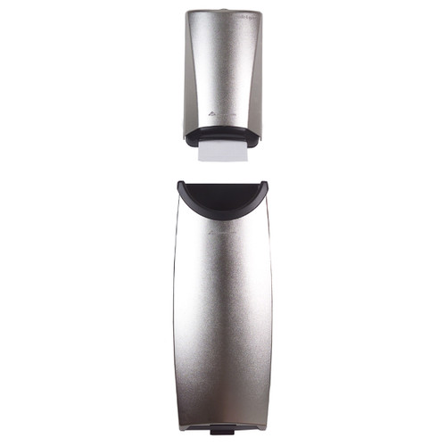 Safe-T-Gard® Paper Towel Dispenser & Waste Receptacle 33.438X8.50X4.50 IN Stainless Steel Silver Door 1/Each