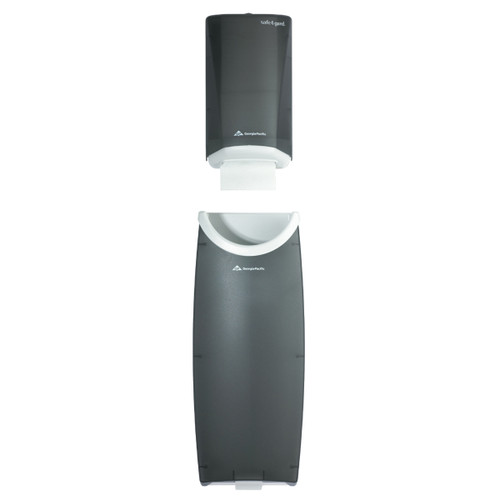 Safe-T-Gard® Paper Towel Dispenser & Waste Receptacle 4X6.6X11 IN Smoke 1/Each