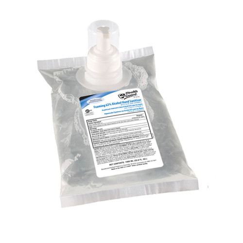 Hand Sanitizer Foam 1 L Unscented Fragrance Free Clear 62% Ethyl Alcohol 6/Case