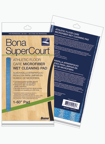 Bona® SuperCourt® Cleaning Pad Microfiber Wet 1/Each