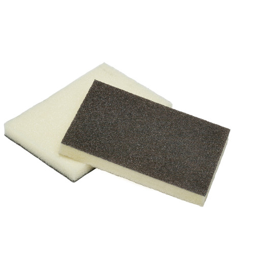 SKILCRAFT® Scouring Pad Sponge 4.5X3X0.5 IN Heavy Duty Green Yellow 12/Dozen