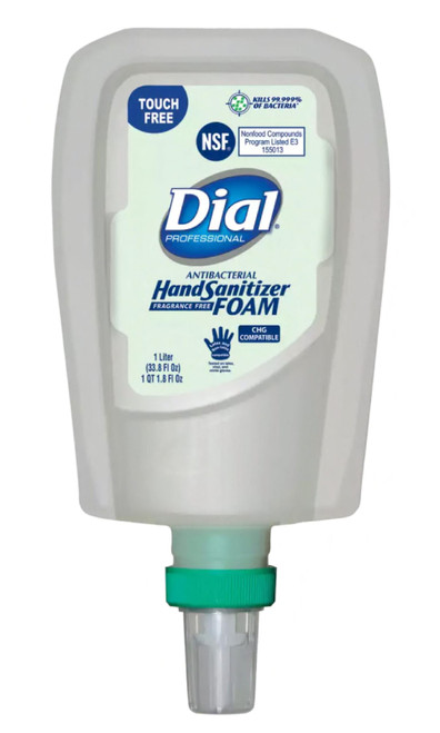 Dial Hand Sanitizer Foam 1 L Antibacterial Universal 3/Case