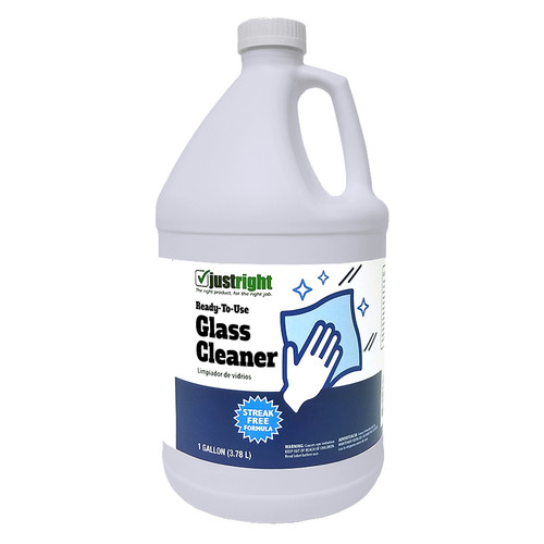 Just Right Glass Cleaner 1 GAL RTU Low Foam Streak-Free 4 Count/Case