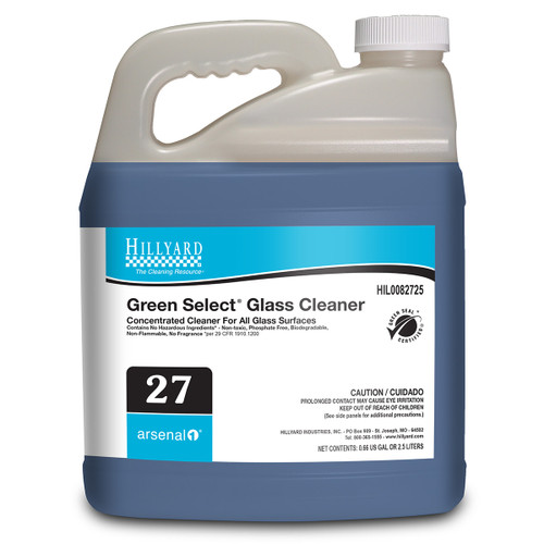 Arsenal® One Green Select® Glass Cleaner 2.5 L Liquid 4/Case
