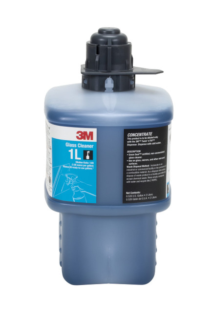 3M™ 1L Glass Cleaner 2 L Liquid Concentrate No Rinse 6/Case