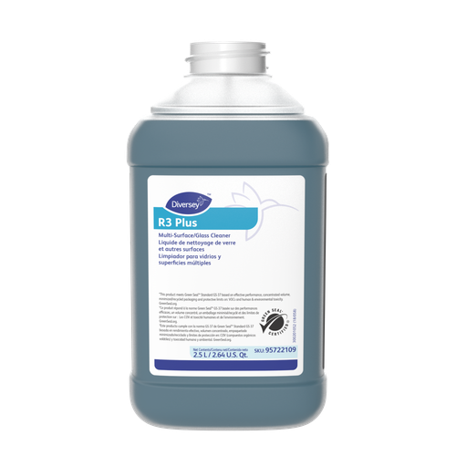 Room Care R3 Plus Odorless Glass Cleaner 2.5 L Multi Surface Liquid Multi-Surface 2/Case