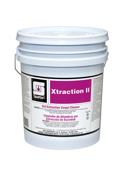 Xtraction II® Springtime Carpet Extraction Cleaner 5 GAL Pail Heavy Duty Non-Caustic Alkaline Concentrate 1/Each