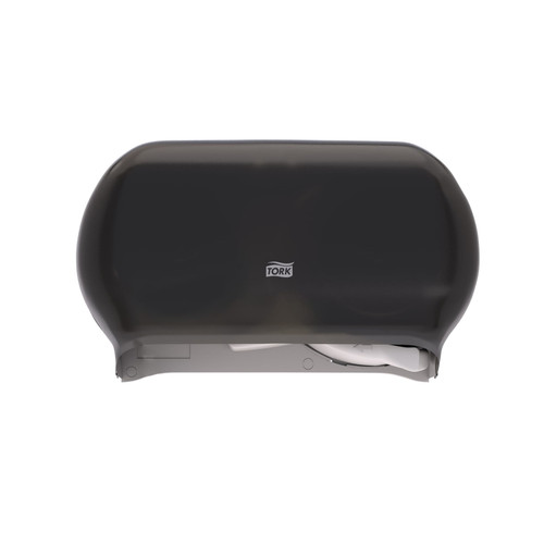 Tork T24 Toilet Paper Dispenser 5.57X12.75X8.25 IN Plastic Smoke Double Roll 1/Each