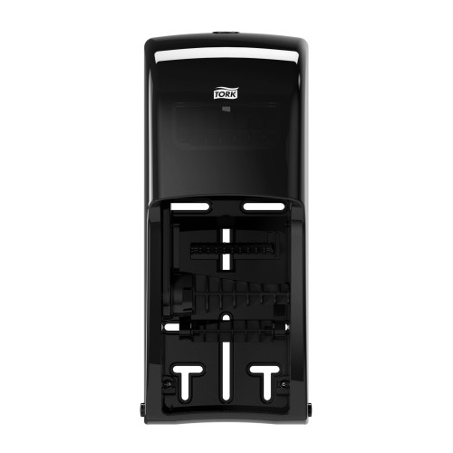 Tork Toilet Paper Dispenser 6.46X6.3X14.2 IN Plastic Wall Mount Black Double Roll Horizontal High Capacity 1/Each