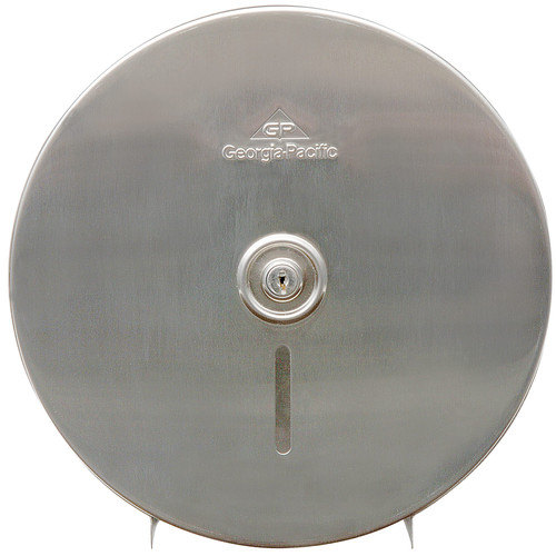 Toilet Paper Dispenser 9 IN Stainless Steel Wall Mount, Locking Silver 1-Roll Jumbo Jr (JRT) High Capacity 1/Each