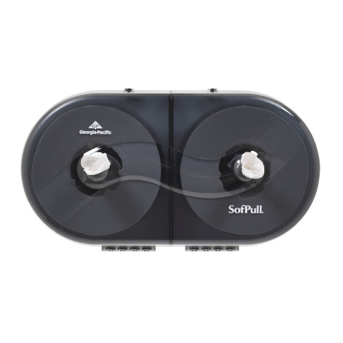 Sofpull® Toilet Paper Dispenser Translucent Smoke 2-Roll Side-by-Side Centerpull High Capacity 1/Each