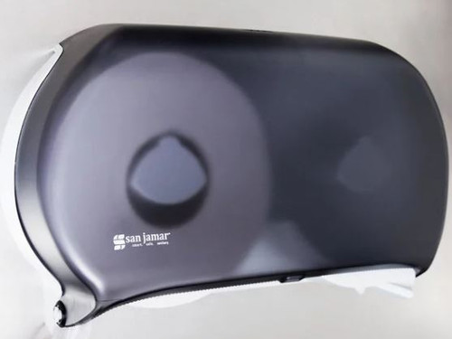 San Jamar Toilet Paper Dispenser Smoke Jumbo Jr (JRT) Side-by-Side 1/Each