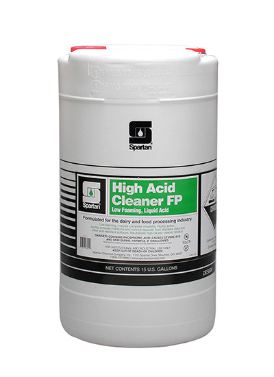 High Acid Cleaner FP® Unscented Food Processing Detergent Cleaner 15 GAL Food Contact Acidic Low Foam 1/Drum