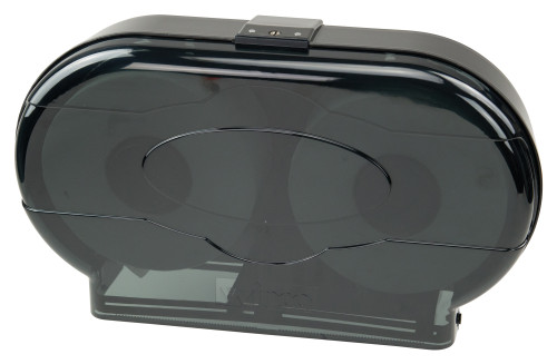 Toilet Paper Dispenser Plastic Black Double Roll 1/Each