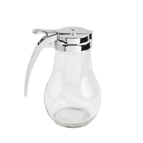 Syrup Jar 14 OZ 3.5X3.5X6 IN Glass Teardrop 1/Each
