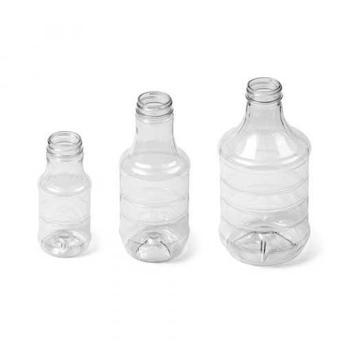 BBQ Sauce Bottle 18 OZ 2.50X7.250 IN PET Clear Black Flip-Top 125/Case