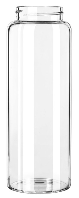 Kinetix Bottle & Lid Combo 33 FLOZ Glass Clear Stainless Steel Lid 12/Case