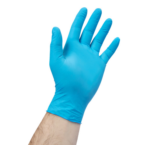 Victoria Bay Exam Gloves Medium (MED) Blue 5g Nitrile Disposable Powder-Free 100 Count/Box 10 Box/Case 1000 Count/Case