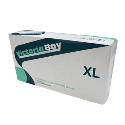 Victoria Bay Gloves XL Clear LDPE Disposable Powder-Free 500/Pack