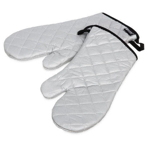 San Jamar Gloves 15 IN Silver Silicone Hangable Non-Stick 1/Pair