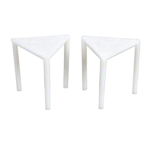 Pizza Saver & Box Stack PP White Triangle 1000/Case