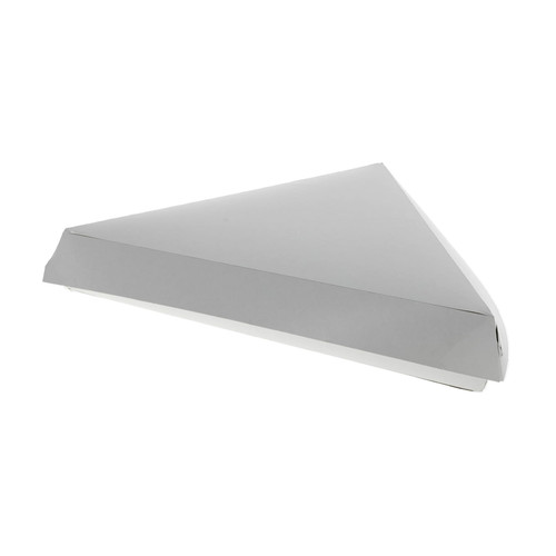 Pizza Slice Container Hinged 10.9X9.9X1.62 IN Paperboard White 220/Case