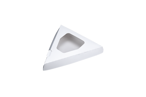 Pizza Slice Container Hinged 9.25X9X1.688 IN With Window 400/Case