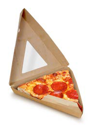 Bagcraft® Pizza Slice Container Paper Kraft With Window 300/Case