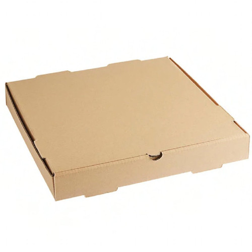 Victoria Bay Pizza Box 10X10X1.625 IN Corrugated Cardboard Kraft Plain B-Flute 50/Bundle