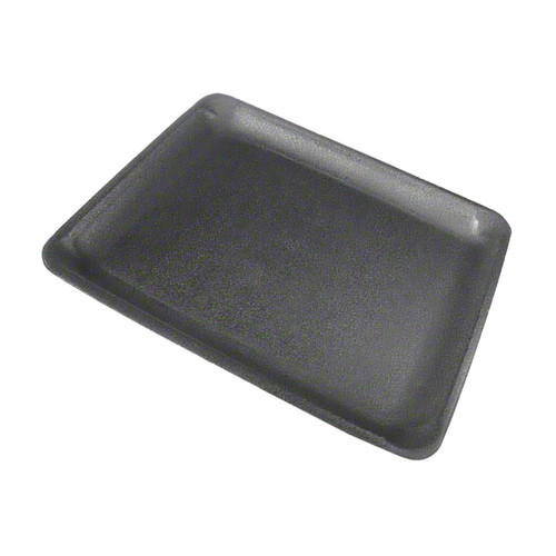 9L Meat Tray 9.25X12.31X1.19 IN Polystyrene Foam Black Rectangle Heavy 250/Bundle