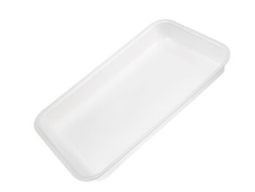 25D Meat Tray 8.66X14X1.57 IN Foam White 100/Case