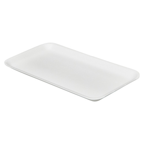 10S Meat Tray 5.88X10.75X0.63 IN Polystyrene Foam White Rectangle 500/Case