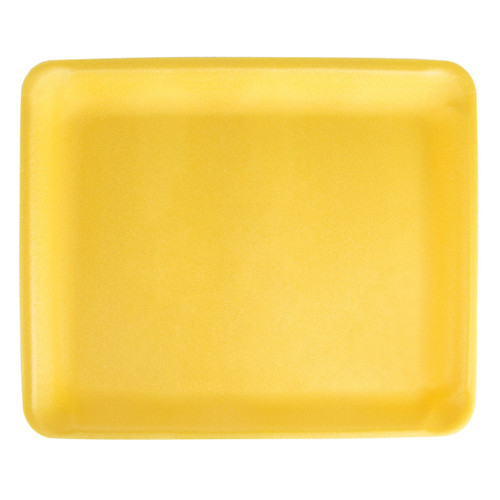 10SH Meat Tray 10.75X5.75 IN Polystyrene Foam Yellow Rectangle Heavy 400/Case