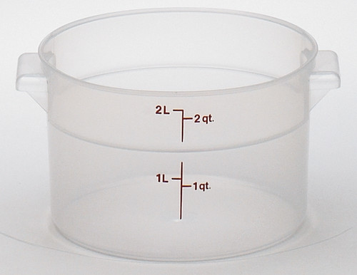 Food Storage Container 2 QT Translucent Round 12/Case