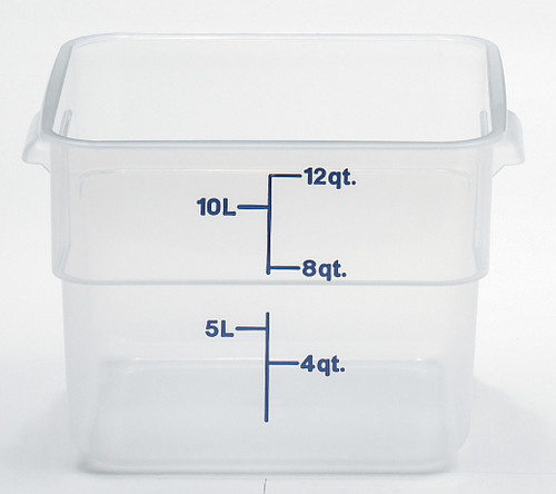 Food Storage Box 12 QT Translucent Square 1/Each