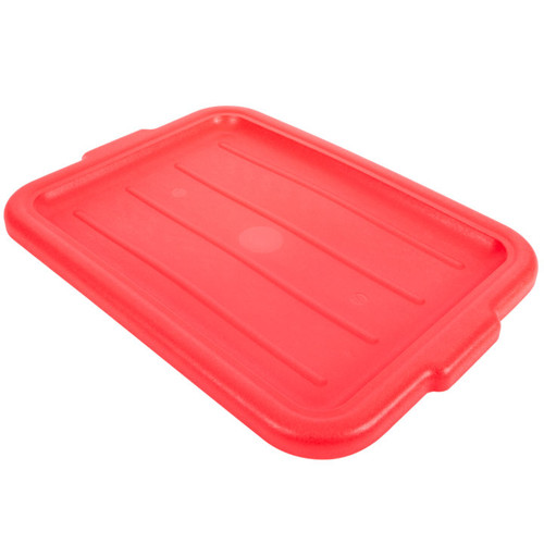 Traex® Food Storage Container Lid Red PE Polymer Recessed 6/Case