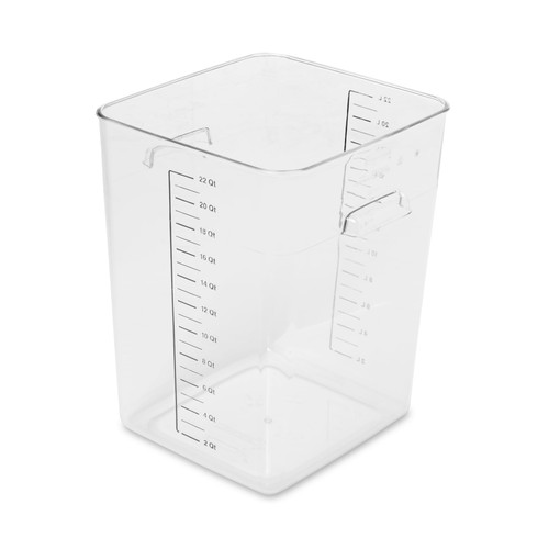 Food Storage Container 22 QT Clear Square PC 1/Each