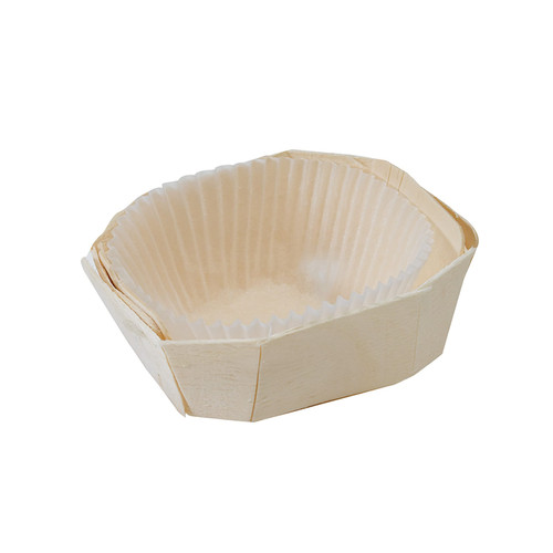 Baking Mold 4 OZ 3.7X2.6X1.5 IN Wood Natural 30 Count/Pack 10 Packs/Case 300 Count/Case