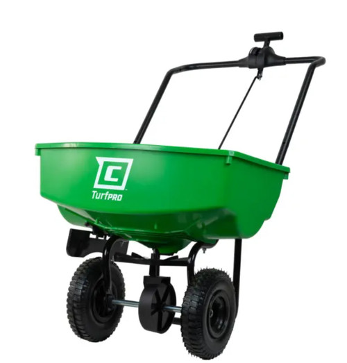 Salt & Ice Melt Spreader 70 LB Powder Coated Steel Polypropylene (PP) Adjustable Gate 1/Each