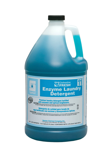 Clothesline Fresh® Enzyme Laundry Detergent 11 Pleasant Scent Laundry Detergent 1 GAL Neutral Liquid 4/Case