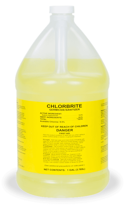 Chlorbrite Laundry Destainer 1 GAL Chlorine Bleach 4/Case