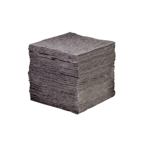 TaskBrand® Absorbent Pad 15X18 IN Gray Lightweight Polypropylene (PP) For Water & Oil Based Spills Perforated 200/Bundle