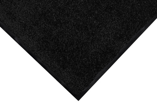 ColorStar® Entrance Mat 36X48 IN Solid Black PET With Smooth SBR (Styrene-Butadiene Rubber) Backing 1/Each